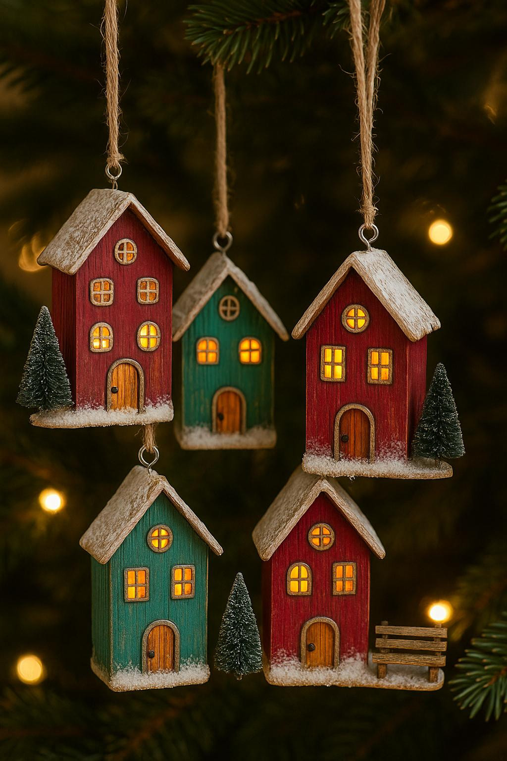 Winterhuisjes decoratie - Foto