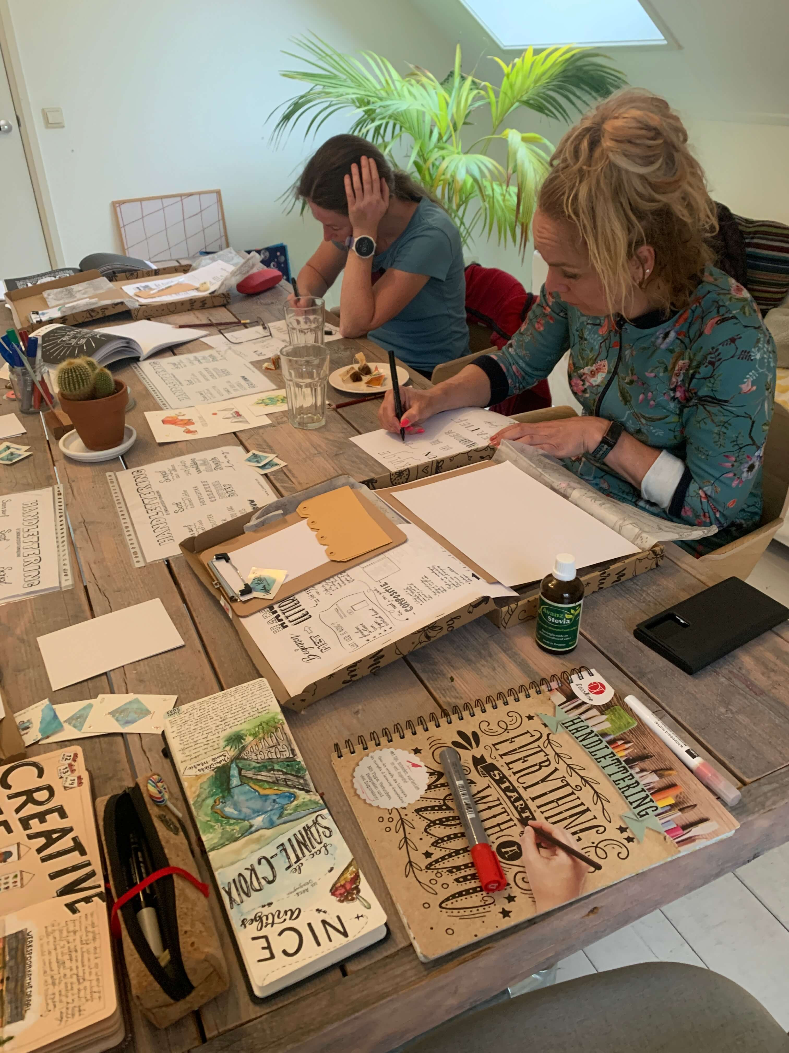 Recept handlettering & illustratie - Foto