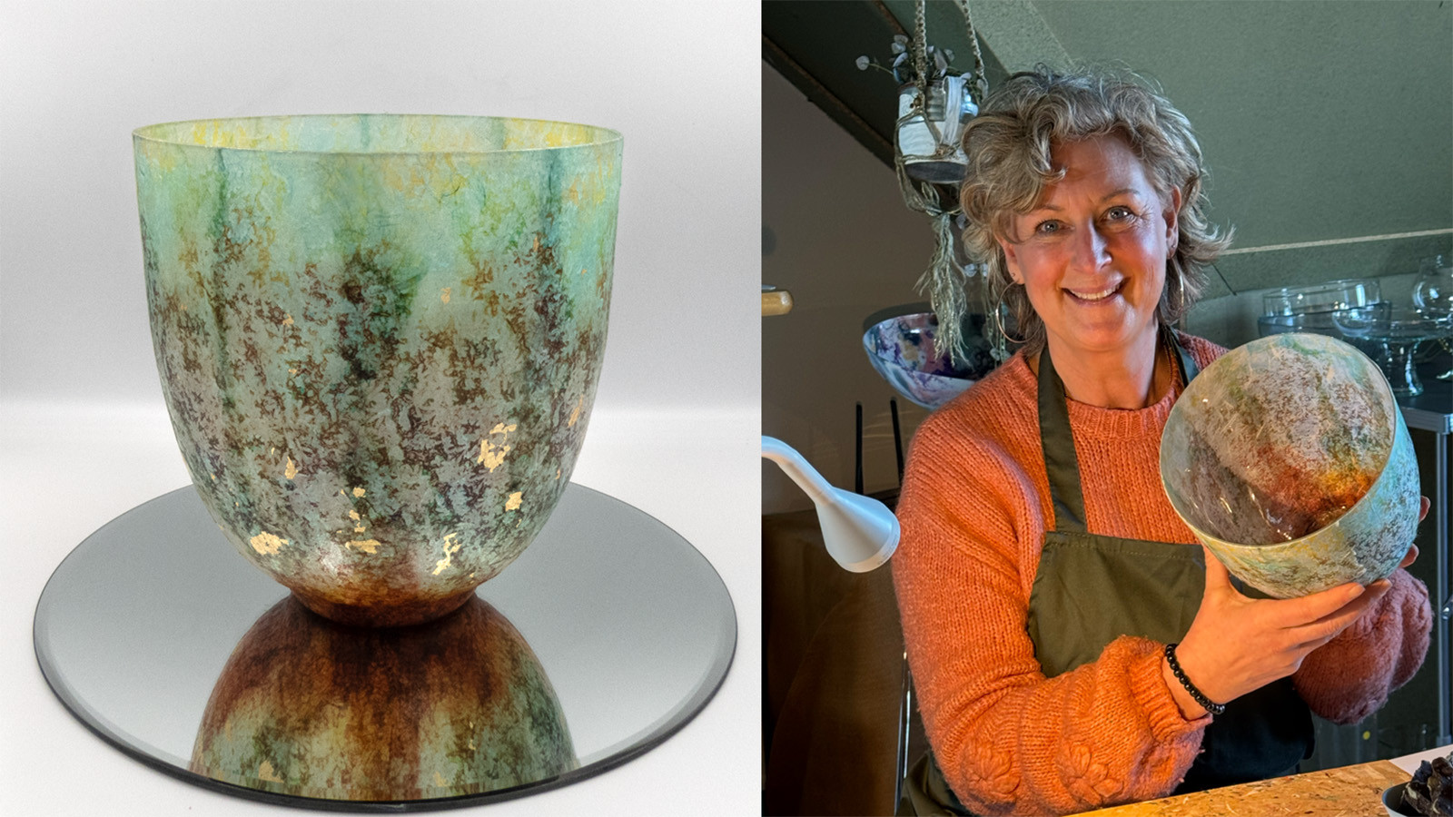 Workshop rijstpapier op glas - Foto