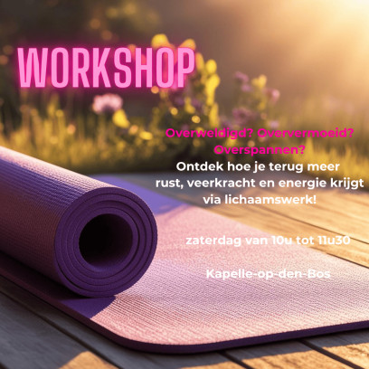 Workshop 'Meer rust, veerkracht en energie via lichaamswerk!'