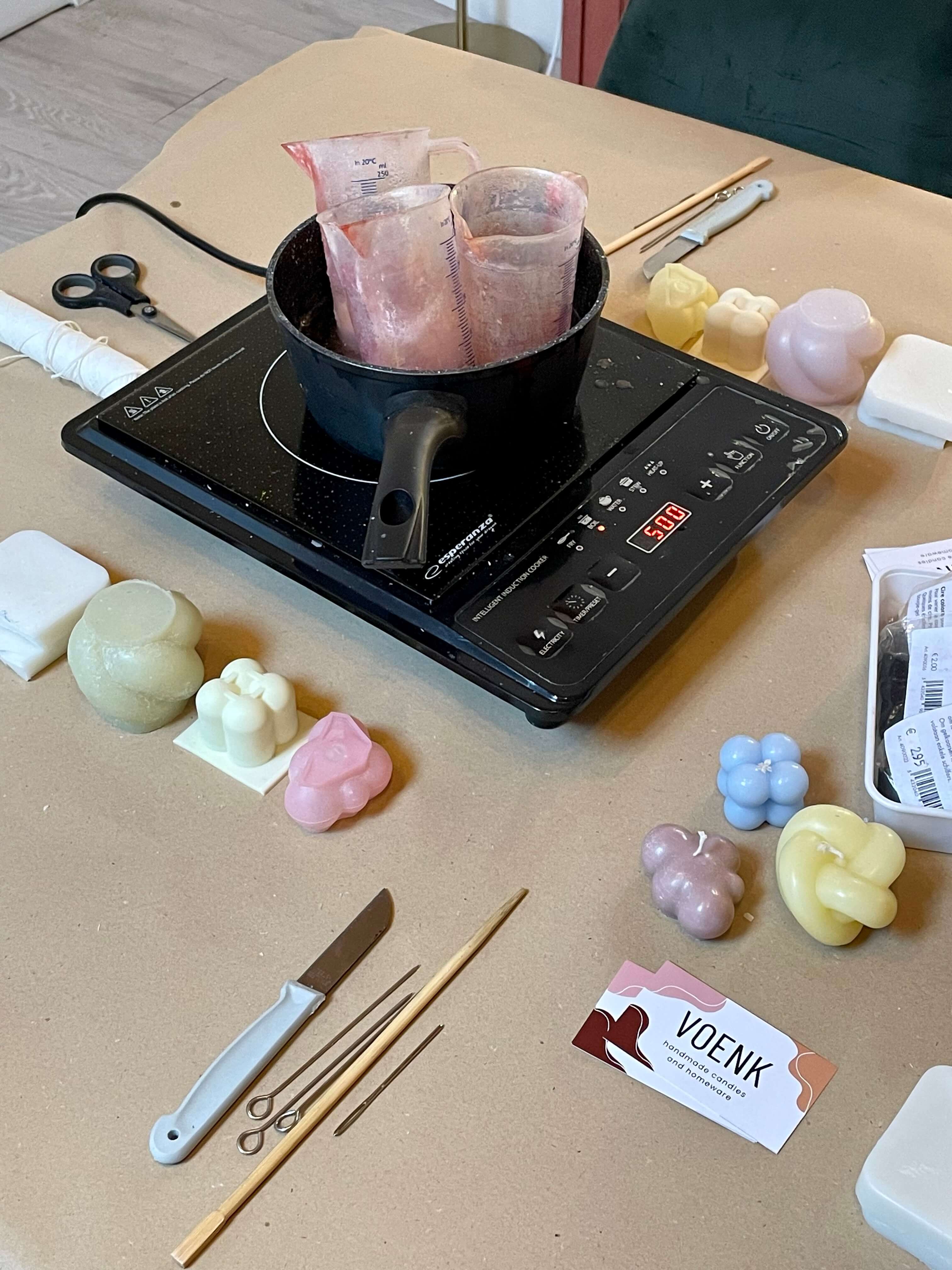 Workshop kaarsen maken - Foto
