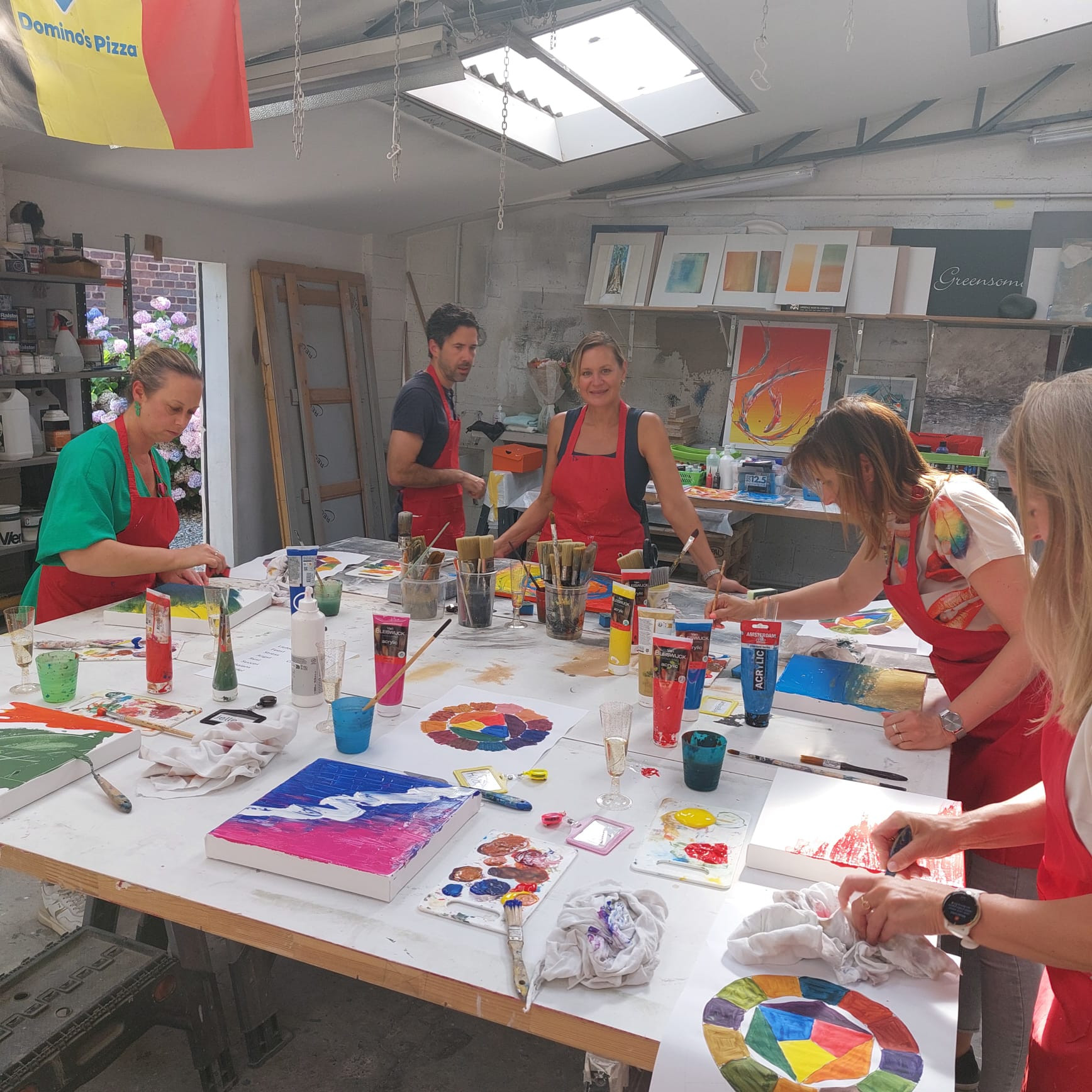 Workshop Abstract schilderen met Irina - Foto