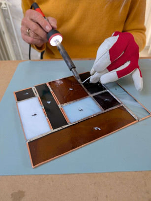 Workshop glas-in-lood:  koperfolietechniek/ Tiffany