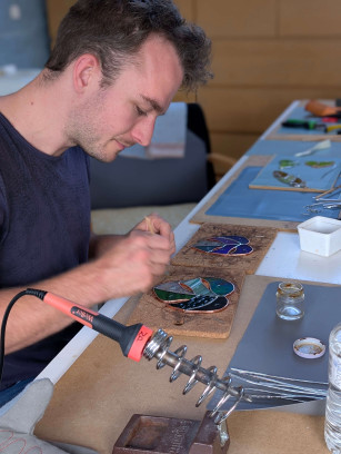 Workshop glas-in-lood:  koperfolietechniek/ Tiffany