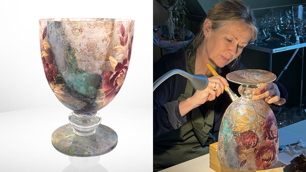 Workshop rijstpapier op glas - Foto
