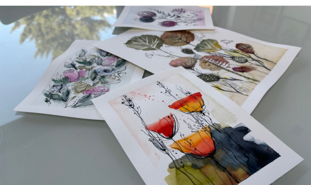 🎨 Expressieve bloemen in aquarel