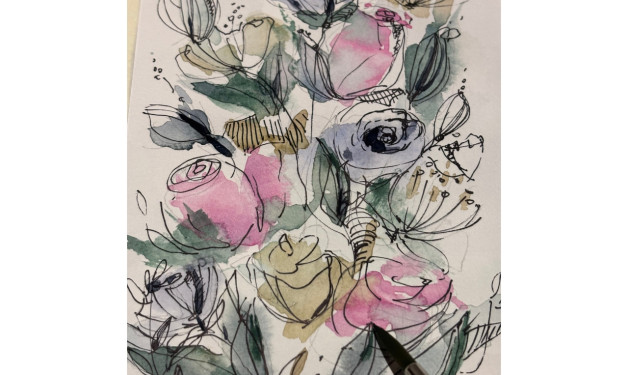🎨 Expressieve bloemen in aquarel