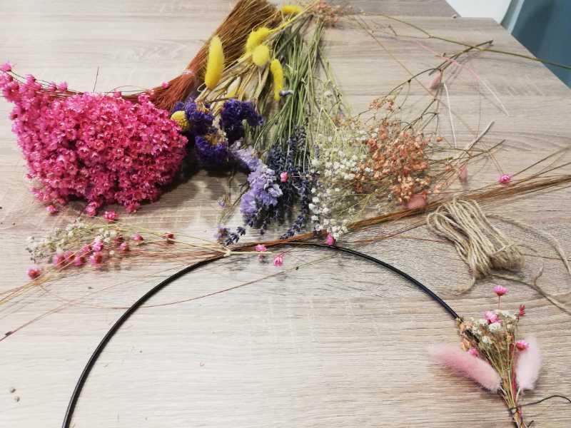 Floral Hoop - Droogbloemenkrans - Foto