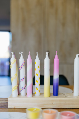 Kleurrijke kaarsen - workshop