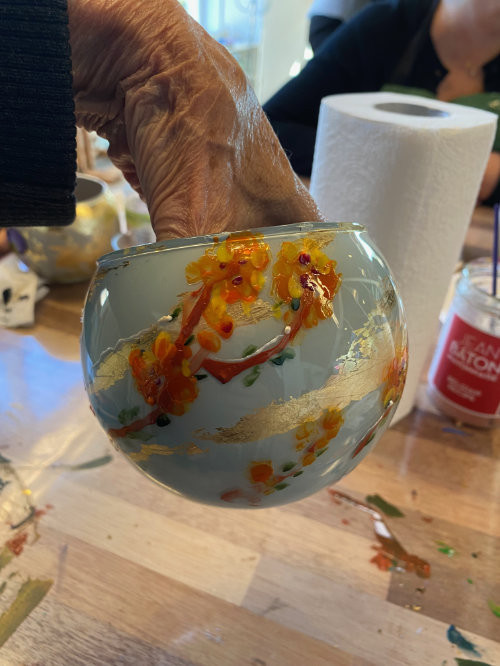 Kerstworkshop vaasje beschilderen - Foto
