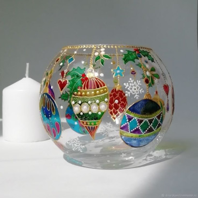 Kerstworkshop waxinelichtje beschilderen