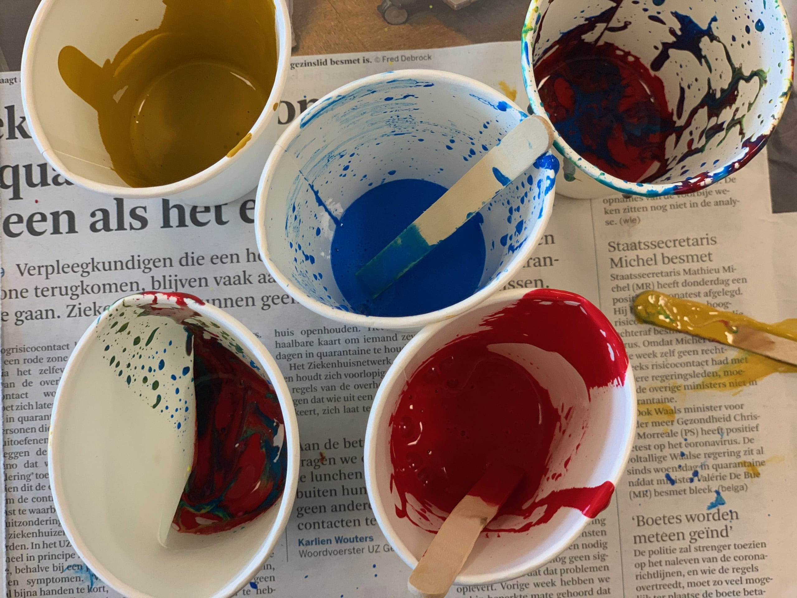 Acrylic pouring/fluid art: basisopleiding en eigen creatie oktober - Foto