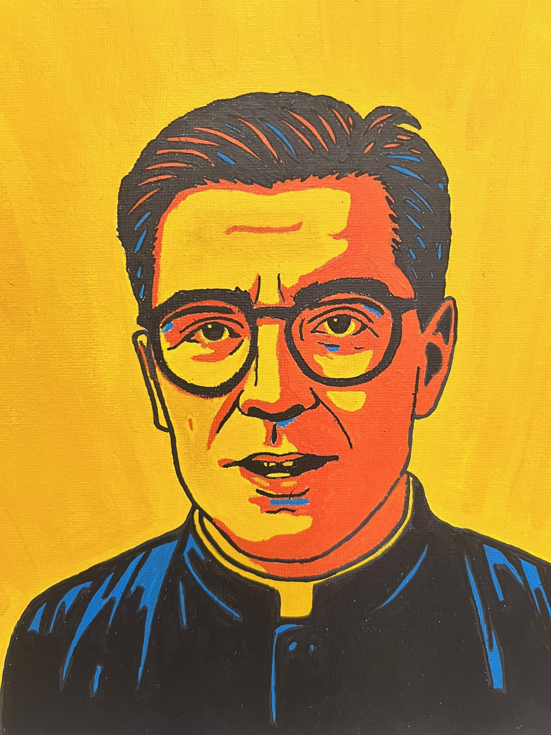 Acryl: pop art portret met AI nov - Foto