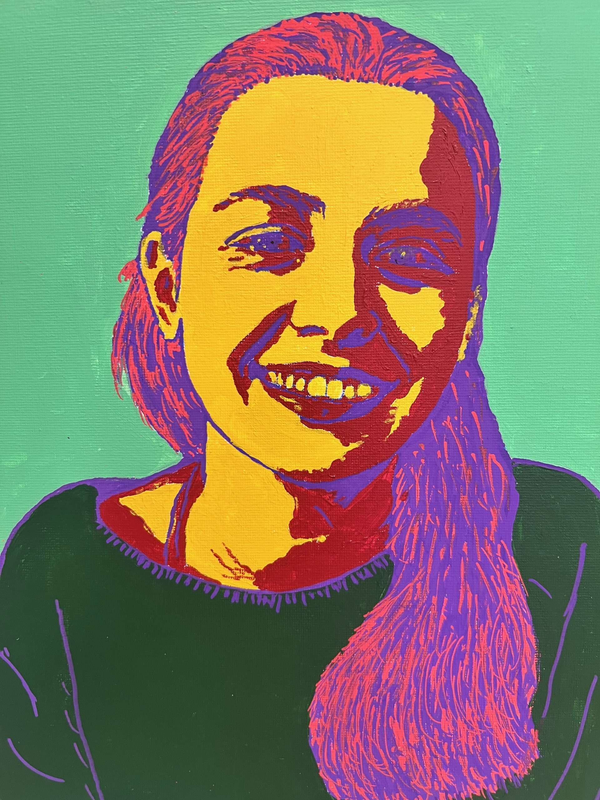 Acryl: pop art portret met AI nov - Foto