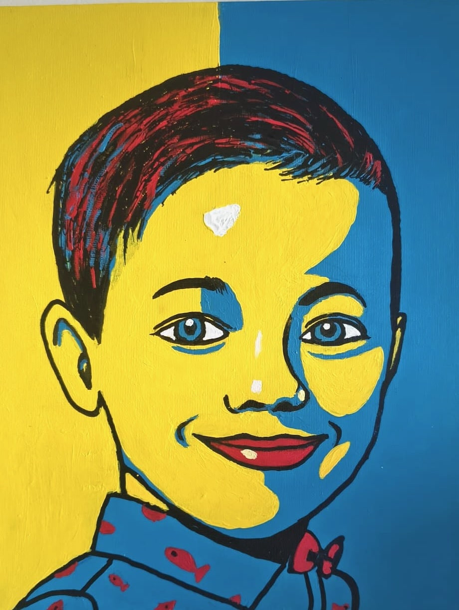 Acryl: pop art portret met AI nov - Foto
