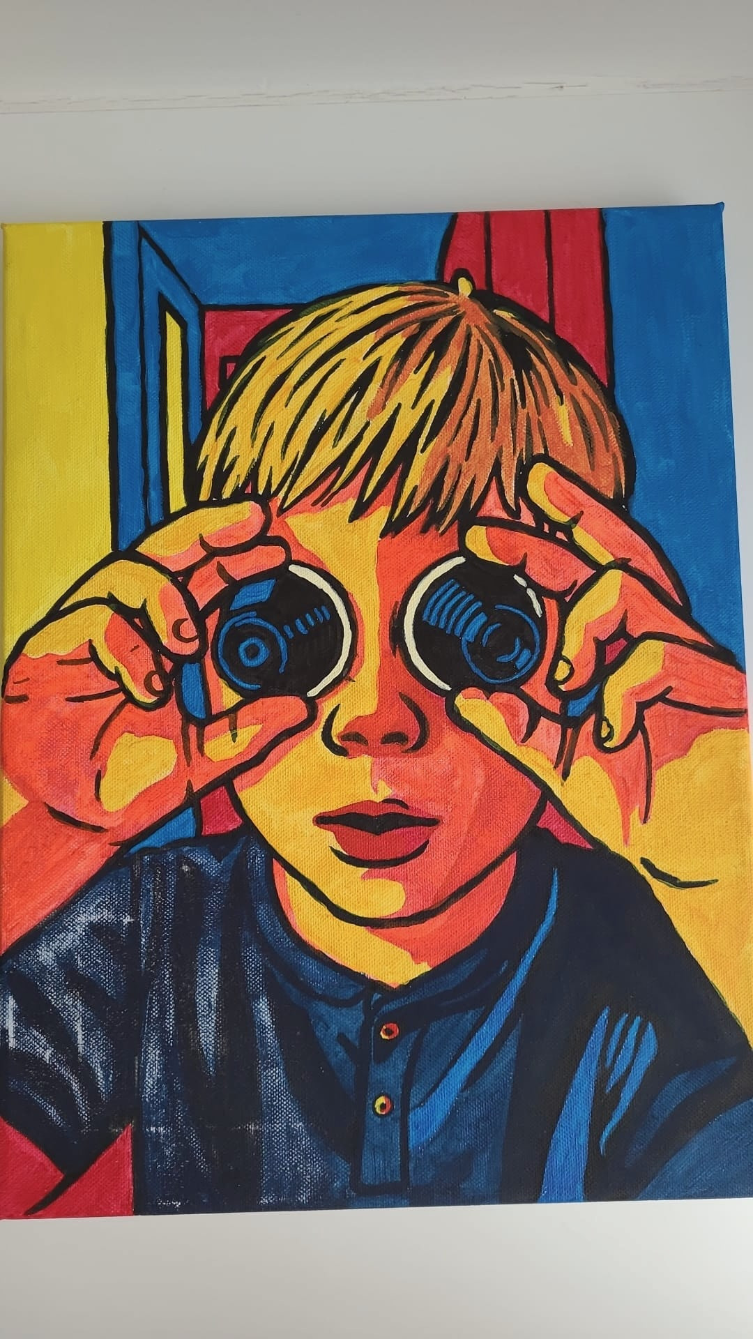 Acryl: pop art portret met AI nov - Foto