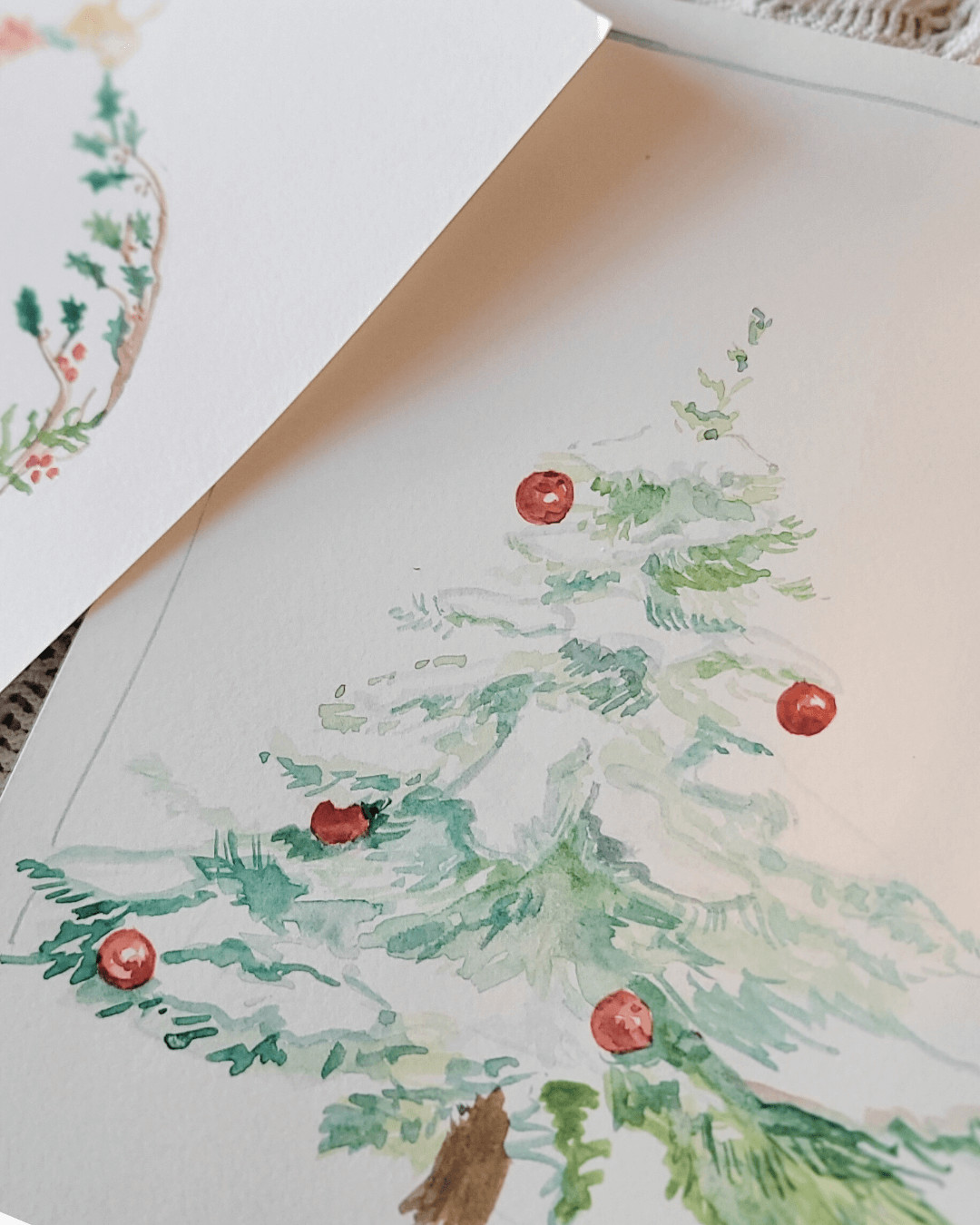 Winter atelier - Geurkaarsen & Aquarel - Foto