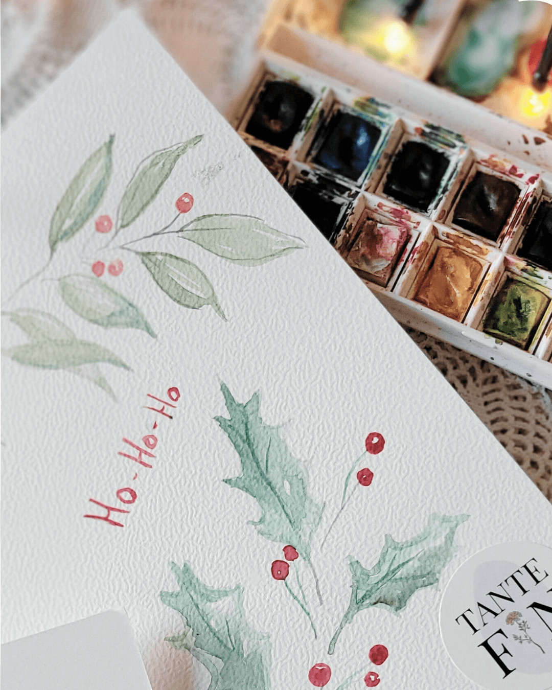 Winter atelier - Geurkaarsen & Aquarel - Foto