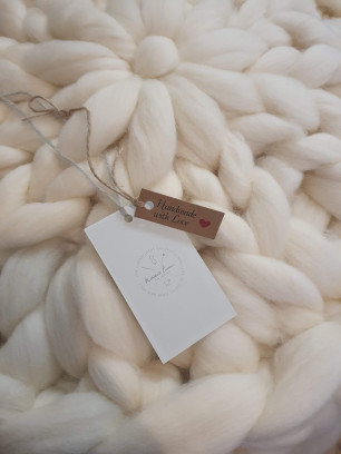 Workshop Houten krukje met lontwol