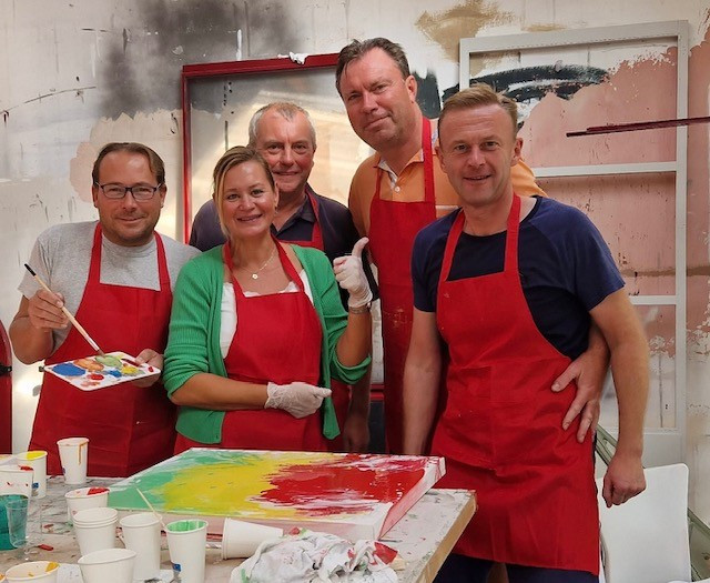 Workshop ArtAbstract ; abstracte schilderij - Foto