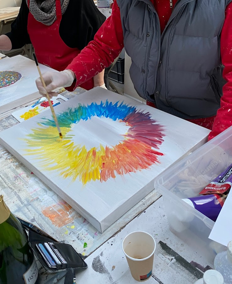 Workshop ArtAbstract ; abstracte schilderij - Foto