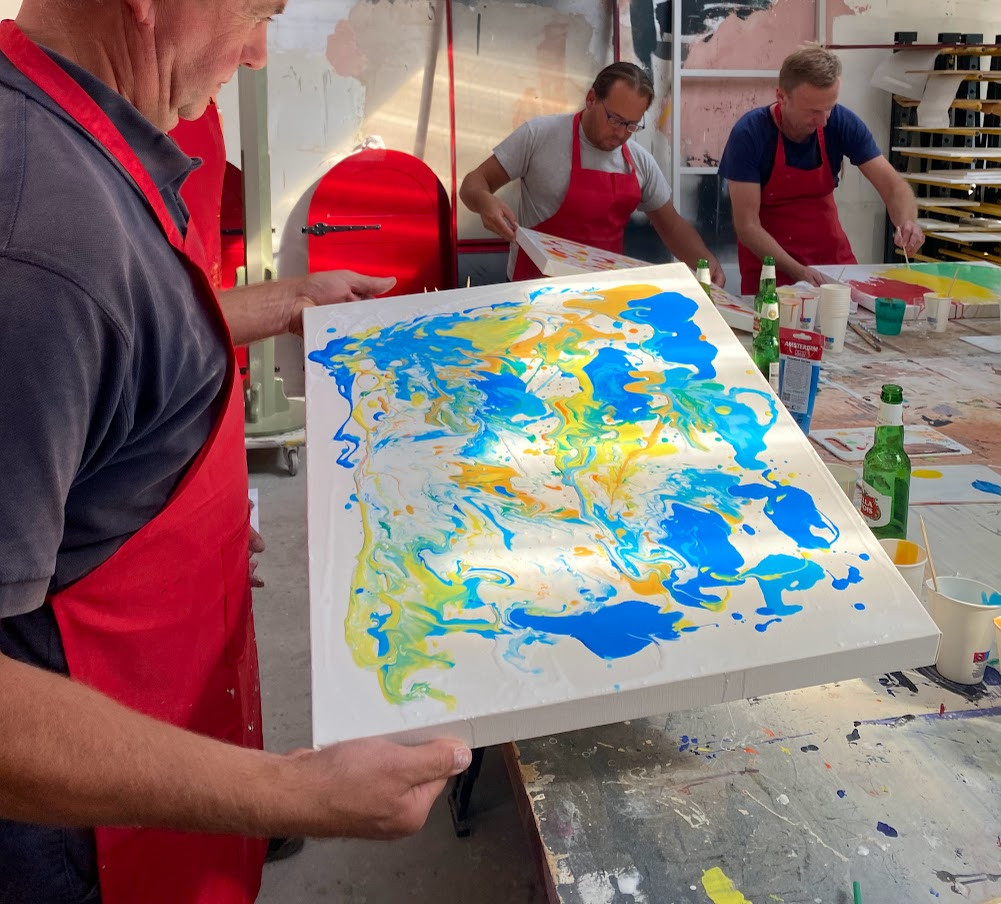 Workshop ArtAbstract ; abstracte schilderij - Foto